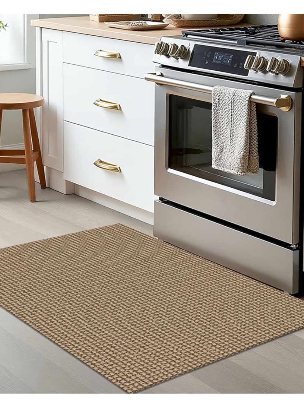 Kitchen Comfort Non-Slip Floor Mats (Tan)